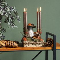 Prodotto Vassoio decorativo cestino quadrato in metallo naturale 30/25/20 cm set da 3