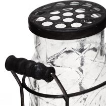 Prodotto Vaso in vetro con coperchio, portabottiglie 16,5×8,5×18,5cm