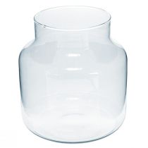 Prodotto Vaso in vetro Vaso rotondo per fiori grande 100% vetro riciclato H20 Ø17cm