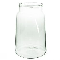 Vaso alto in vetro vaso per fiori grande decorazione in vetro H37cm Ø23cm