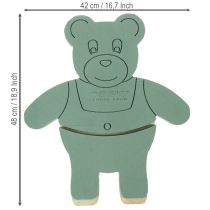 Prodotto Orsetto di peluche in schiuma con decorazioni floreali e supporto, 48,5 cm x 42 cm, H5 cm, 1 pezzo