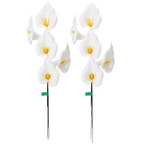 Prodotto Calla artificiale con stami gialli, fiori decorativi, 35 cm, 10 pezzi