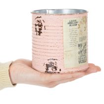Prodotto Vaso da fiori decorativo in metallo color salmone, decorazione estiva Ø11cm H10.5cm
