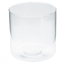 Prodotto Vaso in vetro cilindro in vetro vaso per fiori decorazione in vetro H15cm Ø15cm