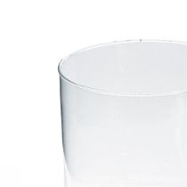 Prodotto Vaso in vetro cilindro in vetro vaso per fiori decorazione in vetro H15cm Ø15cm