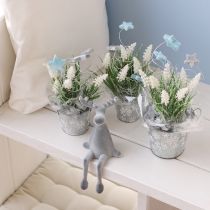 Prodotto Alce decorativo bordo seduta H31cm grigio 3 pezzi