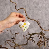 Prodotto Ciondoli a forma di cuore con motivi floreali come decorazione da parete, 7 cm, 6 pezzi