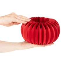 Prodotto Decorazione di carta a nido d'ape, zucca di carta rotonda, moderna, per la tavola, 24 cm, 4 pezzi