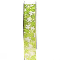 Nastro di organza farfalle nastro regalo verde 25 mm 20 m