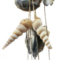 Campanella a vento marittima decorazione conchiglia di lumaca conchiglie 58 cm