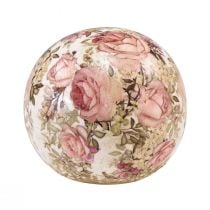 Prodotto Sfera in ceramica con rose in terracotta decorativa in ceramica Ø9,5 cm