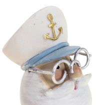 Decorazione marittima figura capitano con occhiali decorazione estiva H11.5cm