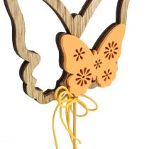 Prodotto Tappo fiore farfalla Tappo decorativo in legno 8,5x7 cm 12 pz