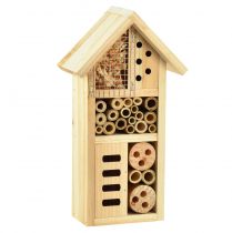 Casetta per insetti naturale in legno per hotel per insetti 14 cm x 8 cm x 26 cm