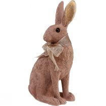 Prodotto Coniglietto pasquale decorativo coniglietto con fiocco marrone decorazione pasquale 25 cm