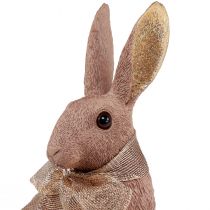Prodotto Coniglietto pasquale decorativo coniglietto con fiocco marrone decorazione pasquale 25 cm