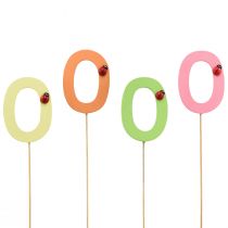 Prodotto Numero di tappi compleanno 0 tappi di fiori in legno 27,5 cm 16 pz