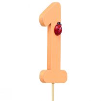 Prodotto Tappo numero compleanno 1 tappo fiore in legno 27,5 cm 16 pz