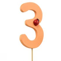 Prodotto Tappi numerati compleanno 3 tasselli fiori in legno 27,5 cm 16 pz