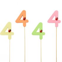 Prodotto Tappi numerici compleanno 4 tappi floreali in legno 27,5 cm 16 pz