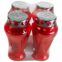 Prodotto Candele tombali gocce rosse luci di lutto Ø9cm H17cm 4 pz