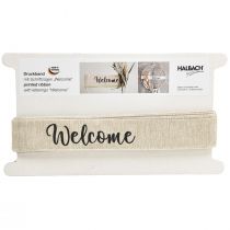 Prodotto Nastro decorativo per decorazioni per porte "Benvenuto" per ghirlande per porte 30 mm 7 m