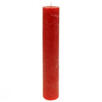 Candele rosse, grandi candele in tinta unita, 50x300mm, 4 pezzi