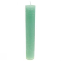 Prodotto Candele verdi candele a bastoncino grandi tinta unita 50x300mm 4 pz