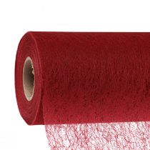 Prodotto Dekovlies runner da tavolo in pile runner da tavolo rosso bordeaux 23 cm 25 m