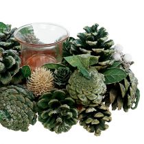 Disposizione dell&#39;Avvento 45 cm verde per 4 lumini