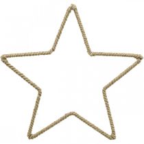 Prodotto Decorazione dell&#39;Avvento, stella decorativa natalizia, stella decorativa in iuta L31 cm 4 pz