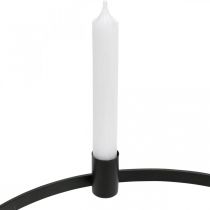Prodotto Candela ad anello portacandele portacandela in metallo nero Ø35cm