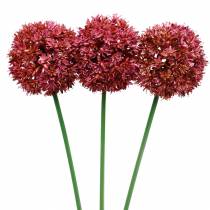 Allium ornamentale malva artificiale Ø9cm H70cm 3 pezzi