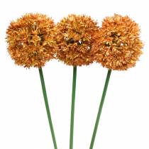 Prodotto Cipolla ornamentale Allium arancione artificiale 70 cm 3 pezzi