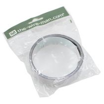 Prodotto Filo piatto di alluminio, argento, 30 mm x 3 m - filo per fioristi, filo decorativo, filo per lavori artigianali, filo di alluminio, filo pieghevole