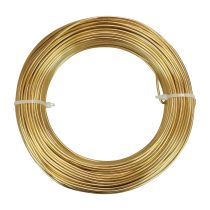 Prodotto Filo di alluminio dorato 2mm 500g 60m per lavori artigianali e decorazioni