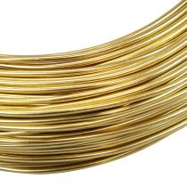 Prodotto Filo di alluminio dorato 2mm 500g 60m per lavori artigianali e decorazioni