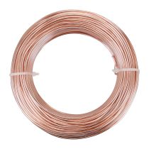 Prodotto Filo di alluminio 2 mm, 60 m, 500 g oro rosa - Filo flessibile per gioielli per lavori artigianali, decorazioni e forniture per fioristi