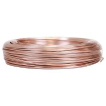 Prodotto Filo di alluminio 2 mm, 60 m, 500 g oro rosa - Filo flessibile per gioielli per lavori artigianali, decorazioni e forniture per fioristi