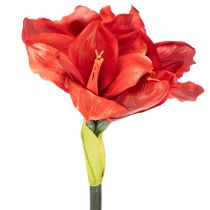 Prodotto Fiore di amarillide artificiale, rosso, a stelo lungo, per vaso e composizione, 77 cm