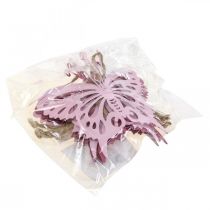 Prodotto Ciondolo decorazione farfalla in metallo rosa 8,5x9,5 cm 6 pz