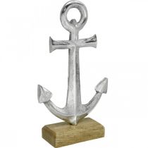 Prodotto Ancora in metallo, decoro estivo, decoro nautico Argento, naturale H24.5cm