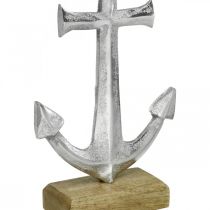 Ancora in metallo, decoro estivo, decoro nautico Argento, naturale H24.5cm