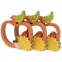 Prodotto Figura decorativa autunno, mela con riccio, decorazione in legno 16,5×15 cm 3pz