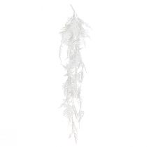 Prodotto Asparagi asparagi artificiali felce bianca glitter decorazione invernale 105 cm