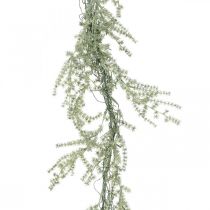 Ghirlanda di asparagi artificiali bianco, grigio appendiabiti 170cm