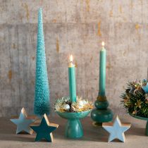 Prodotto Albero di Natale artificiale, sottile, con base in legno, 40 cm