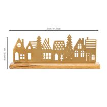 Prodotto Decorazione a forma di casa per l'Avvento su base in legno, 29 cm.