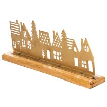 Prodotto Decorazione a forma di casa per l'Avvento su base in legno, 29 cm.