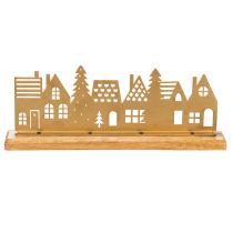 Prodotto Decorazione a forma di casa per l'Avvento su base in legno, 29 cm.